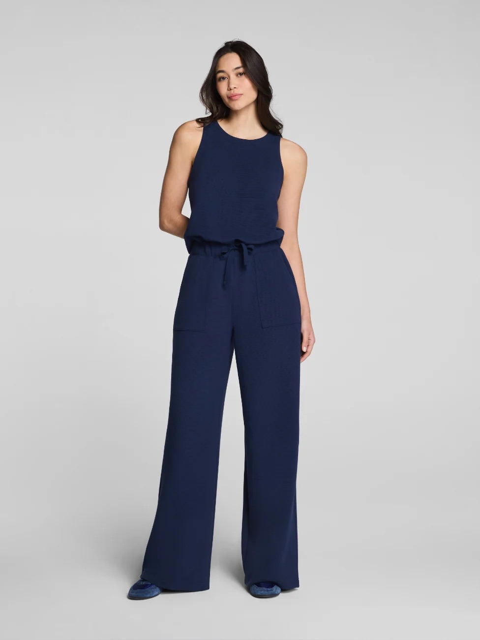 Spanx Airessentials French Rib Sleeveless Jumpsuit Large B1526